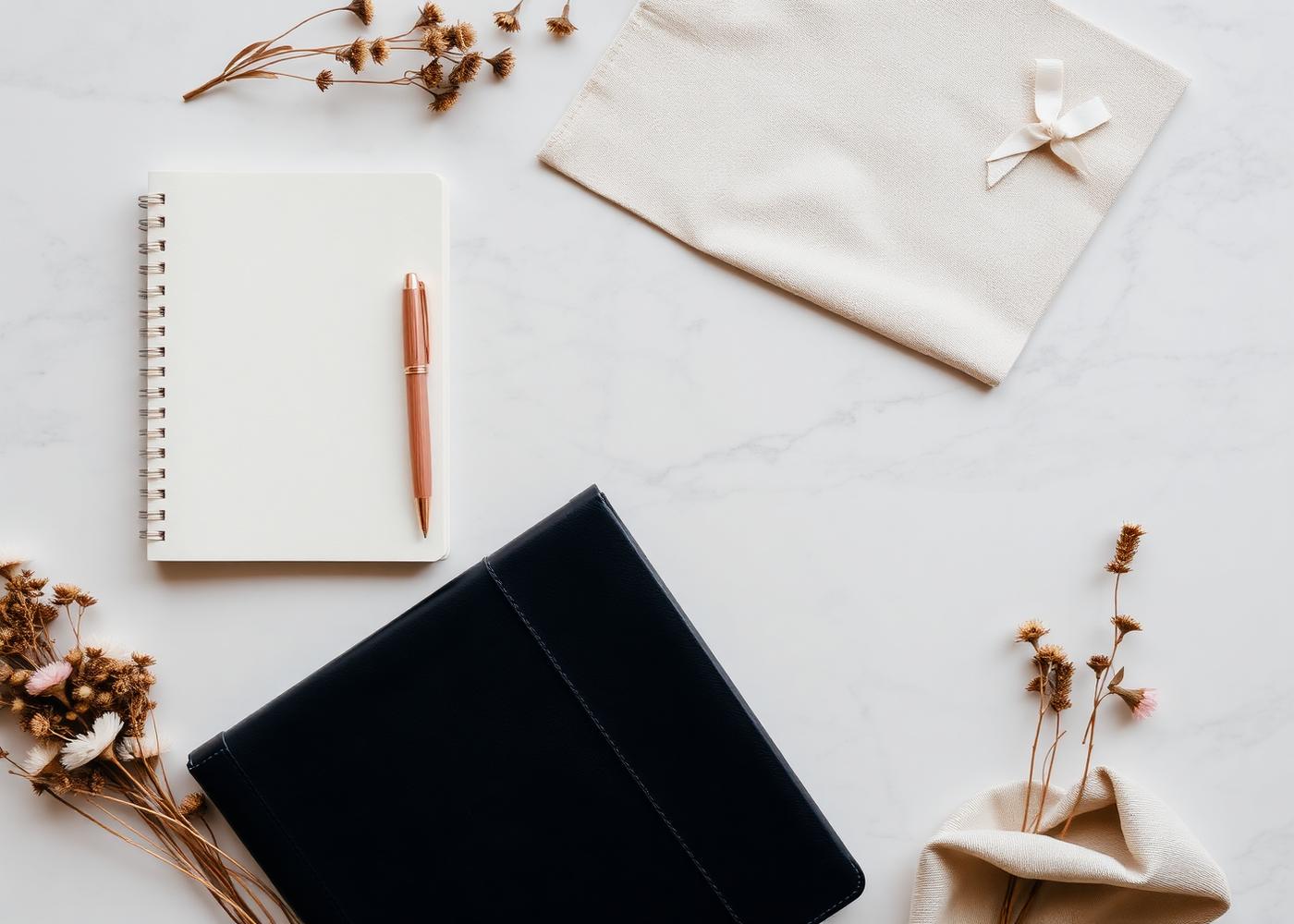 Wedding planning flat lay